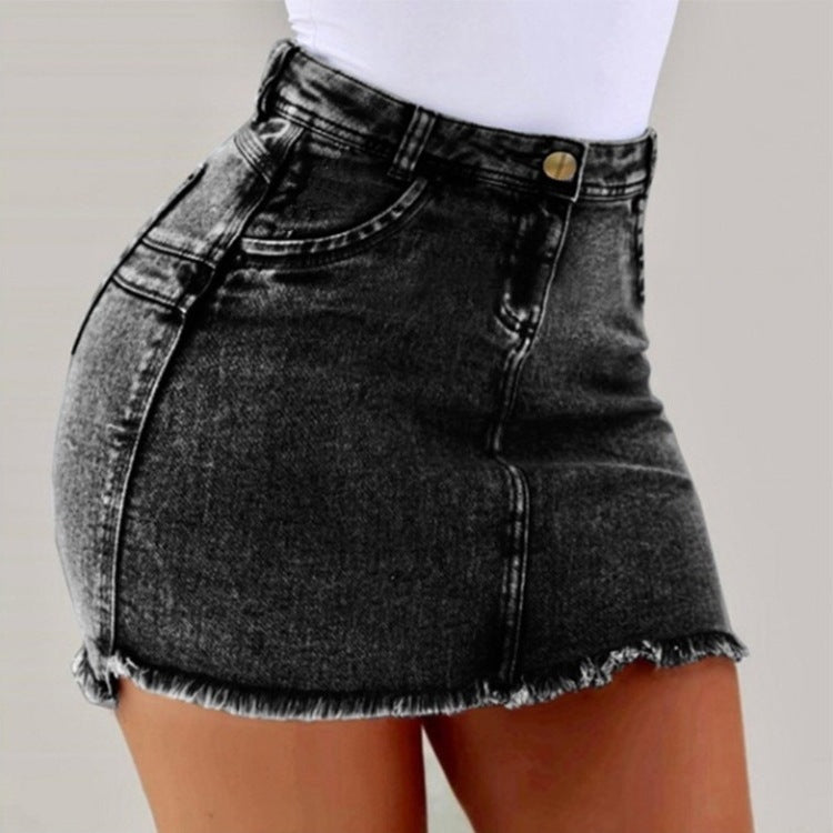 High Waist Sexy Pencil Jeans Skirt – Figurbetonter Denim-Minirock